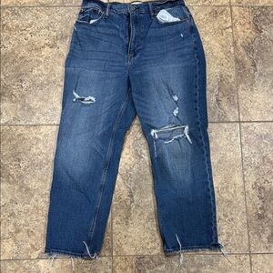 Abercrombie & Fitch Dark Blue Boyfriend Jeans